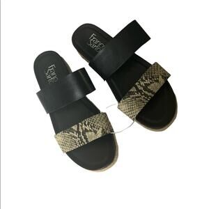 Franco Sarto Womens Double Strap Animal Print Sz 6.5